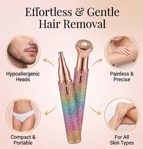 2 in 1 Electric Eyebrow and Facial Hair Trimmer