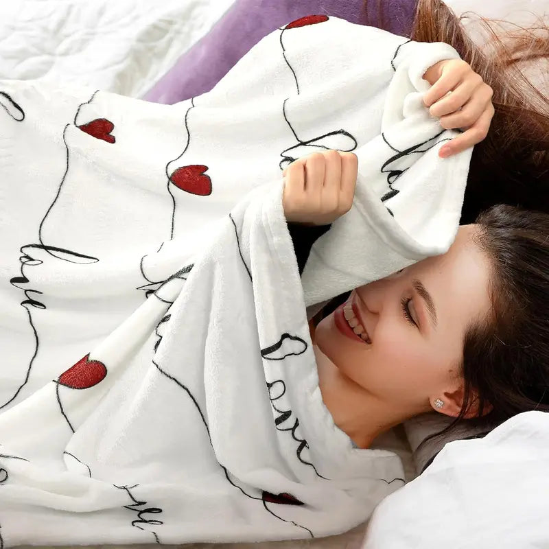 Valentine's Day Plush Throw